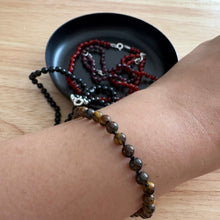 Load image into Gallery viewer, Artisan unisex Tiger Eye bead bracelet handcrafted in the UK