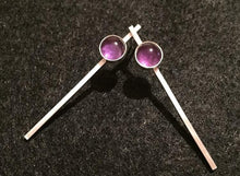 Load image into Gallery viewer, Secant Amethyst Drop Studs