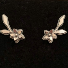 Load image into Gallery viewer, Trailing Gardenia Studs shown as ear climbers