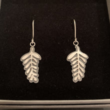 Load image into Gallery viewer, Forest Fern Drop Earrings displayed in branded box
