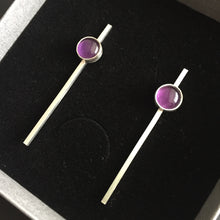 Load image into Gallery viewer, Secant Amethyst Drop Studs