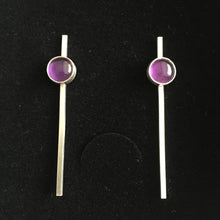 Load image into Gallery viewer, Secant Amethyst Drop Studs