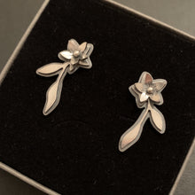 Load image into Gallery viewer, Trailing Gardenia Studs displayed in branded box