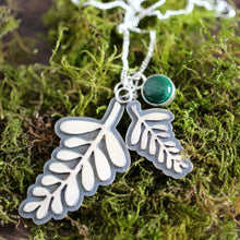 Load image into Gallery viewer, Fern Folklore Malachite Pendant