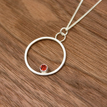 Load image into Gallery viewer, Garnet Kissing Circles Pendant
