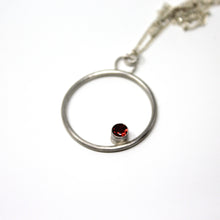 Load image into Gallery viewer, Garnet Kissing Circles Pendant