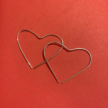 Load image into Gallery viewer, Heart Threader Hoops