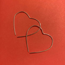 Load image into Gallery viewer, Heart Threader Hoops