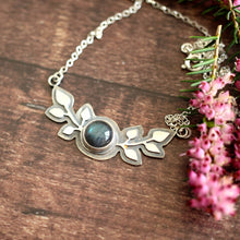 Load image into Gallery viewer, Labradorite Laurel Pendant 6