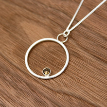 Load image into Gallery viewer, Smoky Quartz Kissing Circles Pendant