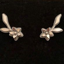 Load image into Gallery viewer, Trailing Gardenia Studs shown as ear climbers
