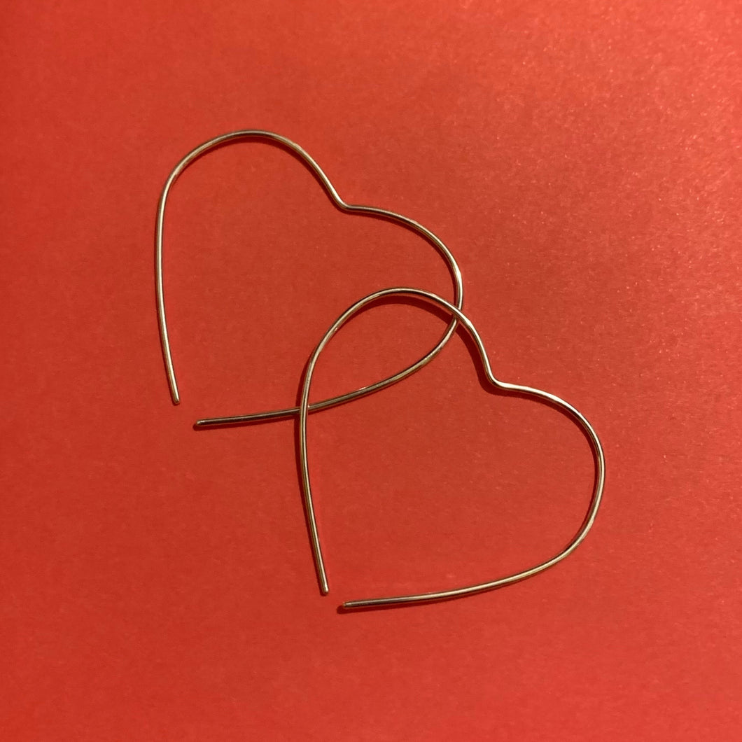 Heart Threader Hoops