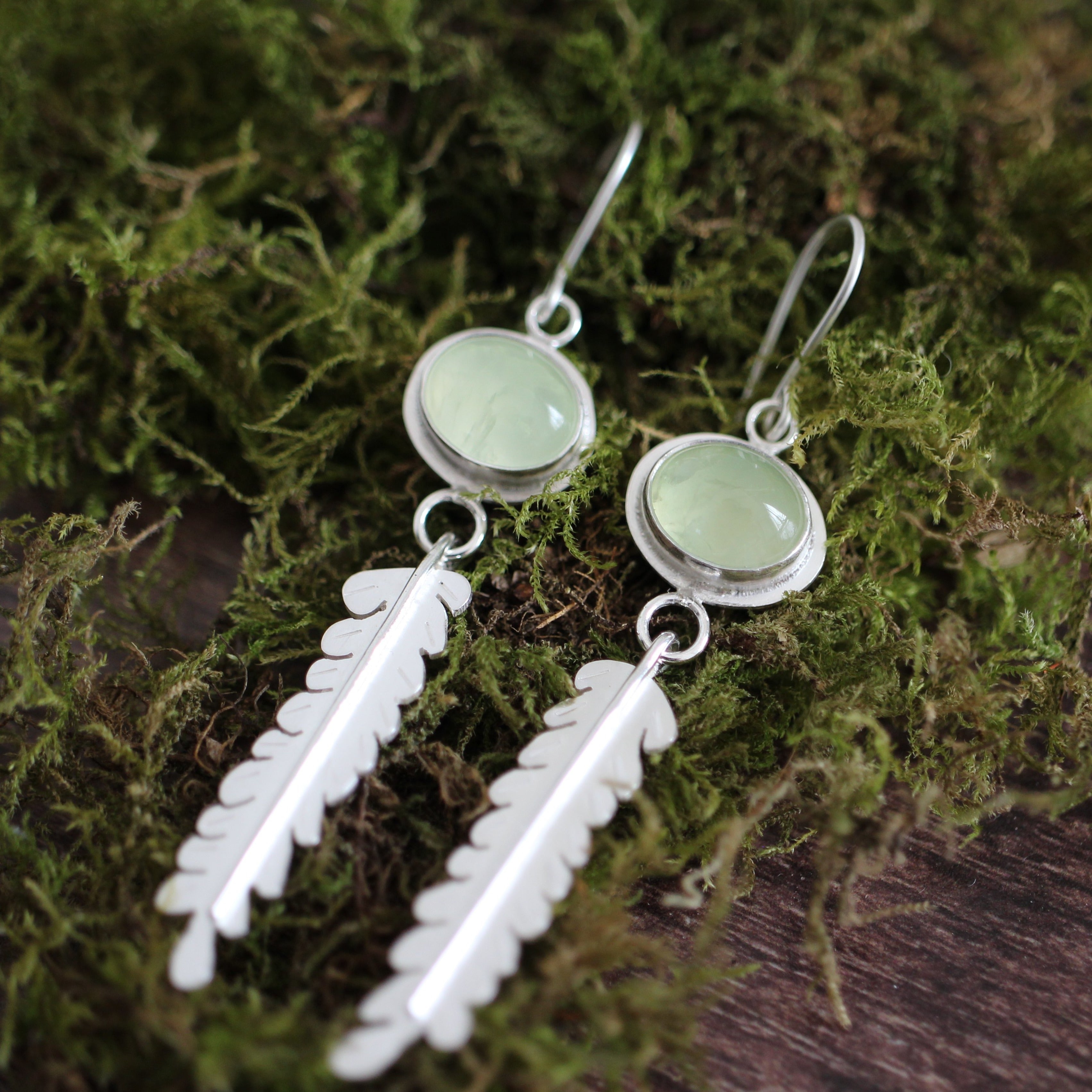 Prehnite Fronds Earrings